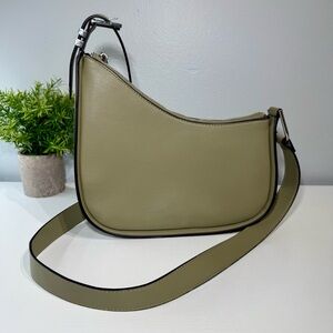 BCBGeneration Olive Green Crescent Shoulder Bag